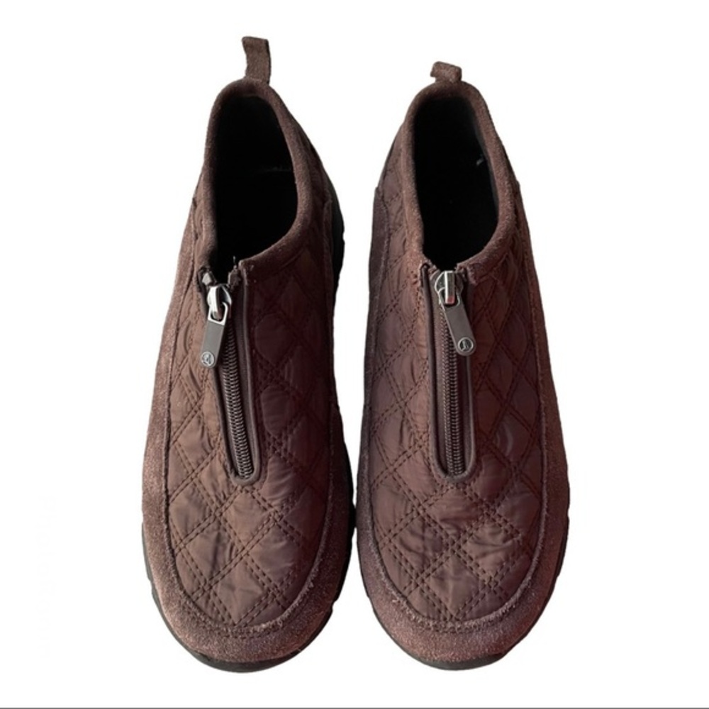 Land’s End All Weather Suede Quilted Brown  Women Shoes Size 8